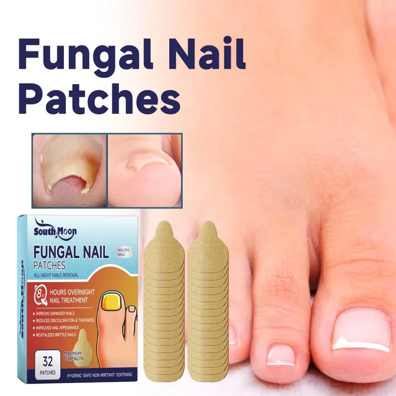 60Pcs Toenail Fungus Patch Breathable Nail Repair Patches Nail Repair Stickers Waterproof Sticky for Discolored or Damaged Nails