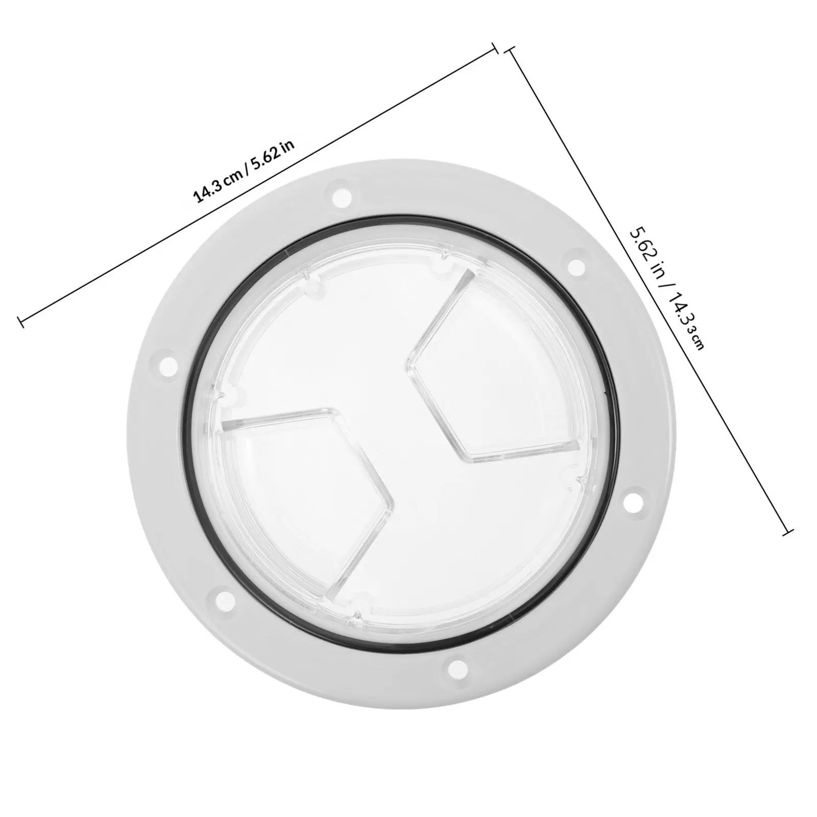 Deck Plate Kit for Boat Yacht Kayak Marine Vessel Waterproof Inspection Hatch Cover Round Transparent Hole Cover for Deck