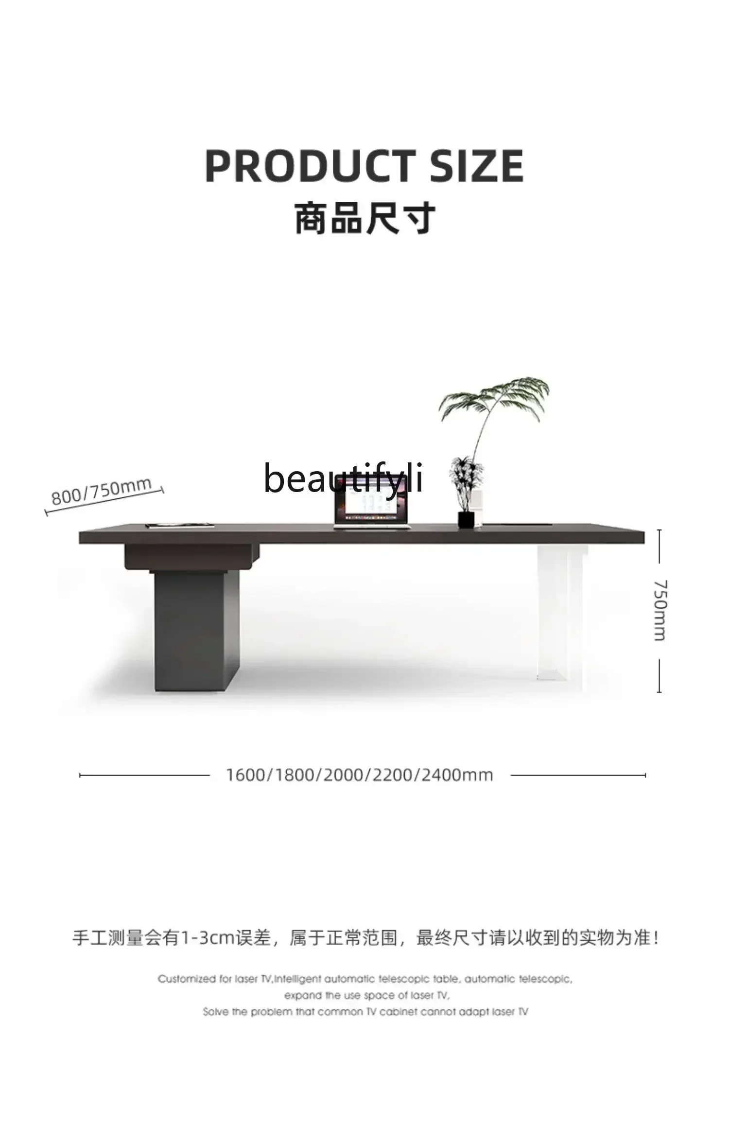 ss7486 SSLight luxury modern living room large long desk workbench intelligent embedded socket hidden wire deskNew Light Luxury