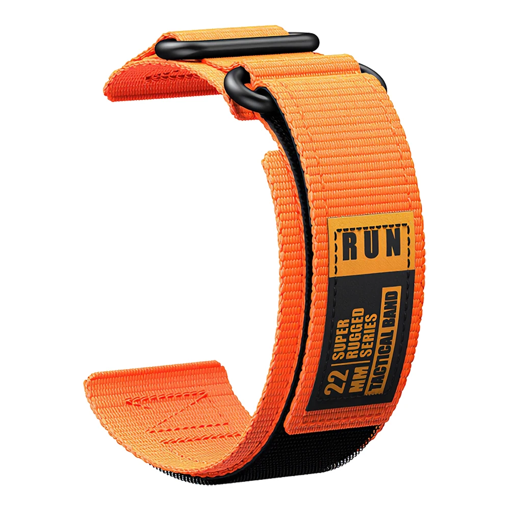 22mm Woven Nylon Sport Loop Strap For Garmin Forerunner 570 47mm 265 255 Music / Venu 4 3 2 45mm / D2 Air X15 Watch Band