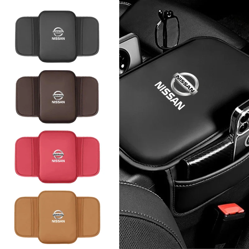 Car Armrest Box Pad Auto Armrest Mat Auto Accessory For Nissan Qashqai X J10 J11 Trail Tiida Teana Skyline Juke X-trail Almera view 2