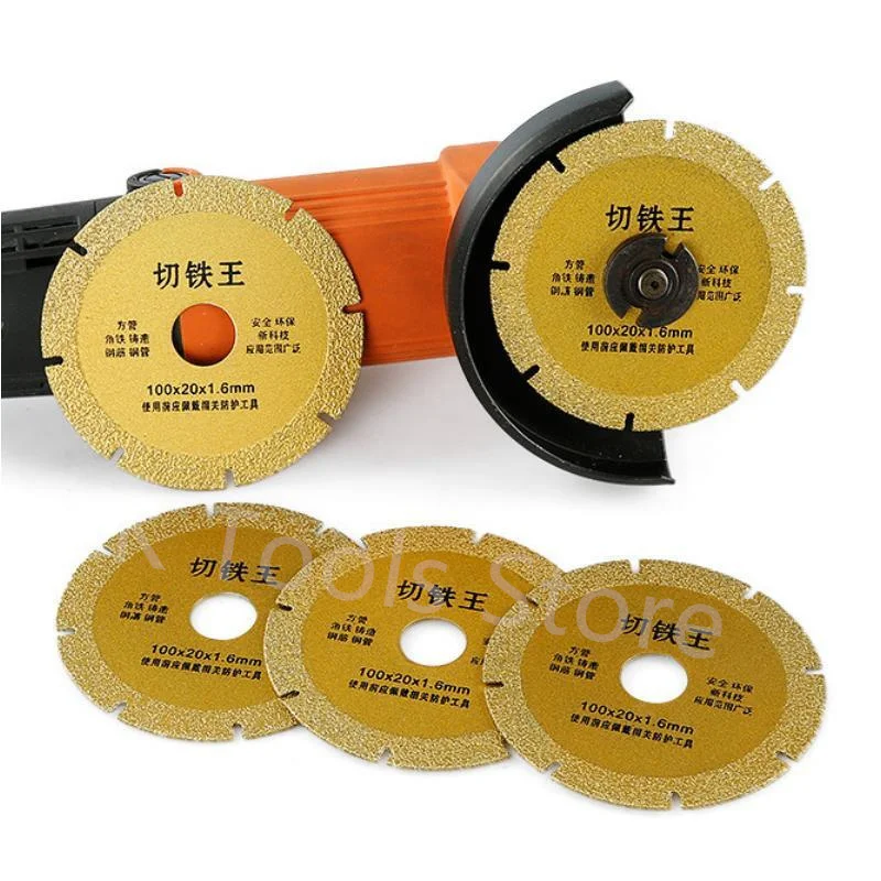 4 Inch Diamond Saw Blade Metal Brazing Iron Rebar Stainless Steel Cutting Discs Set 100mm Angle Grinder Disk Cut Off Wheel Tool