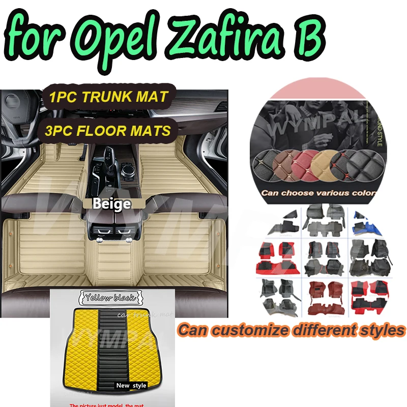 

LUXURY Car Mats For Opel Zafira B A05 2005~2014 7 Seater Floor Mat Accesorios
