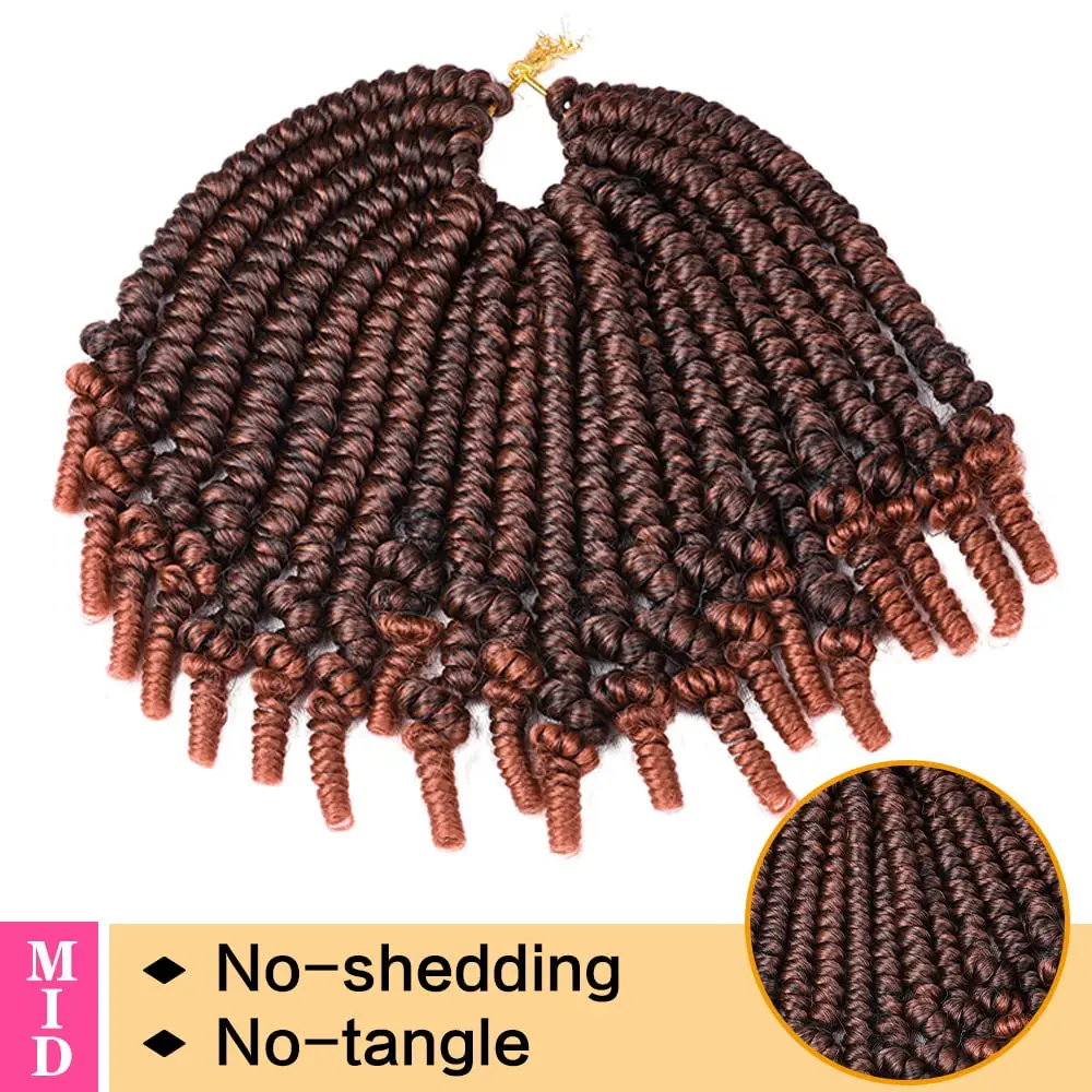 Bob Spring Twist Crochet Hair Synthetic Pretwisted Passion Spring Twists Hair Pre Looped Crochet Braids for Black Women