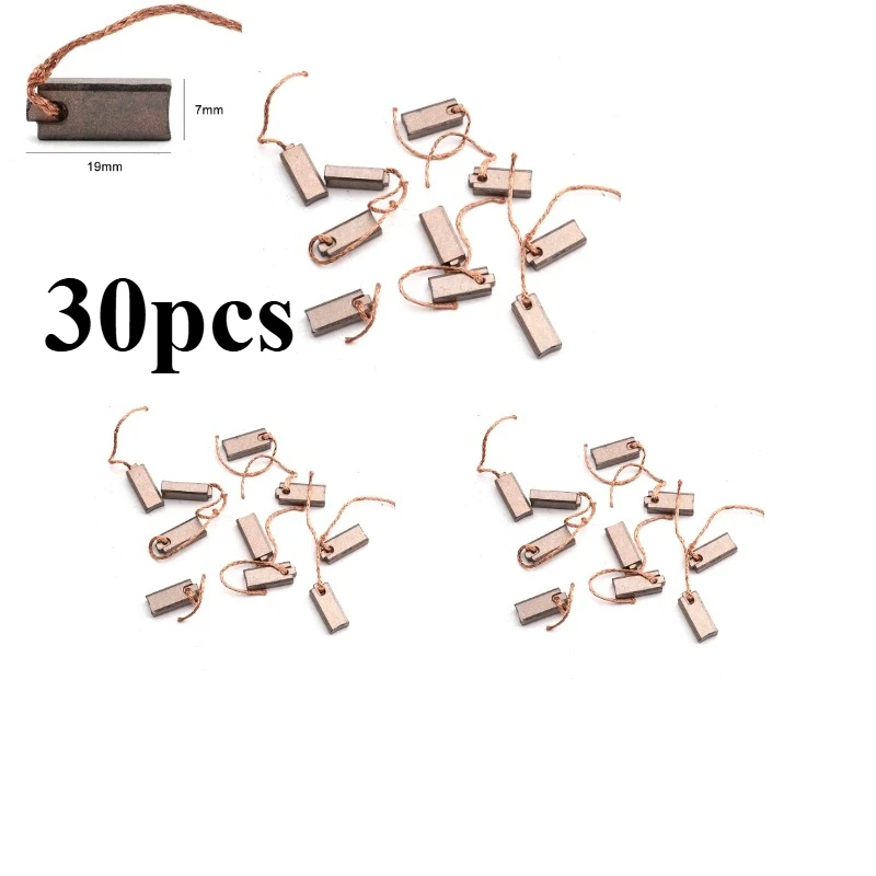 

For Honda Toyota Electric Hammer Replacemen Power Tool Repairing Spare Part 5*8*19mm Carbon Brushes Kit 30pcs