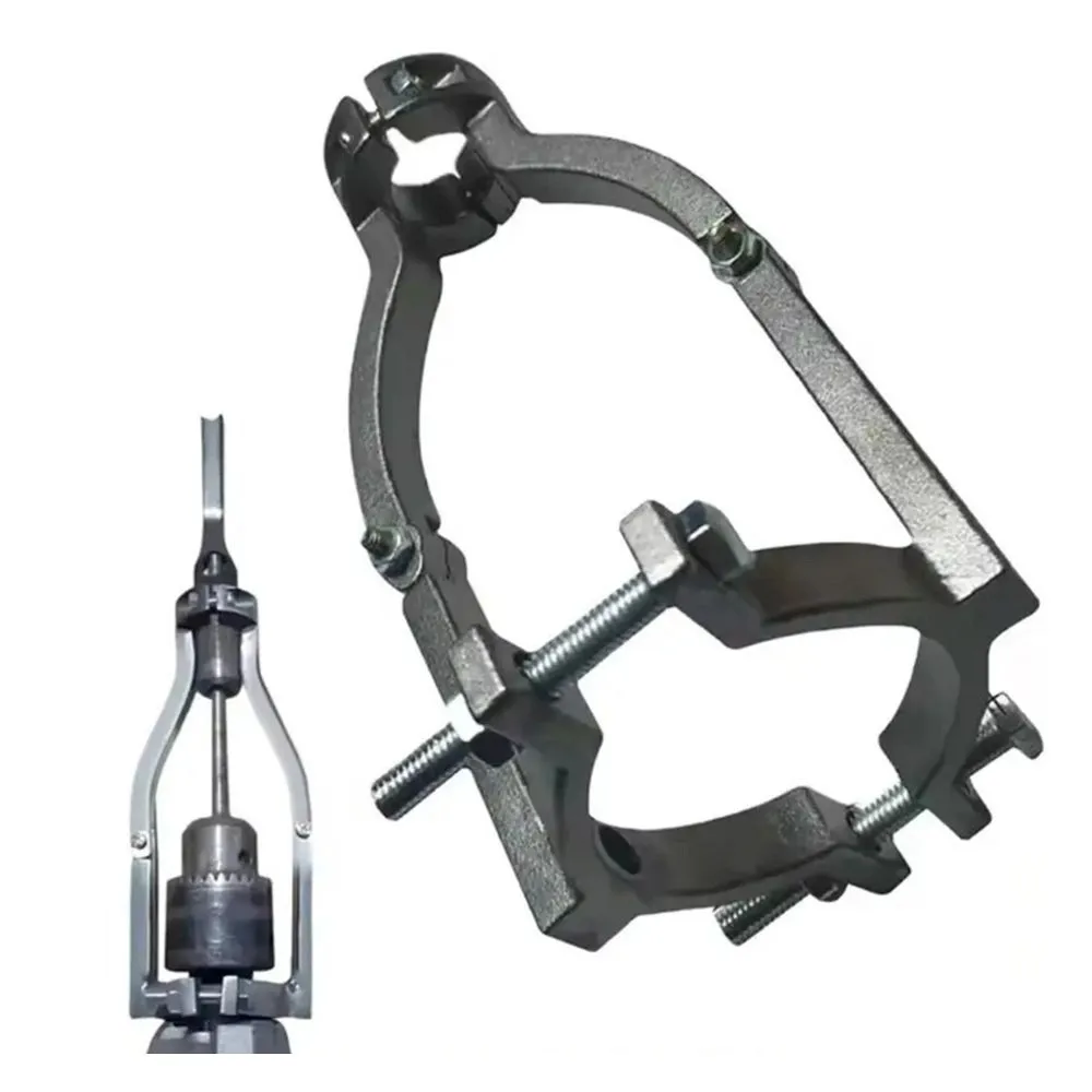 

Adjustable Clamp Square Hole Drill Fixed Bracket Sturdy Portable Drill Bit Adapter Woodworking Tools Spare Parts