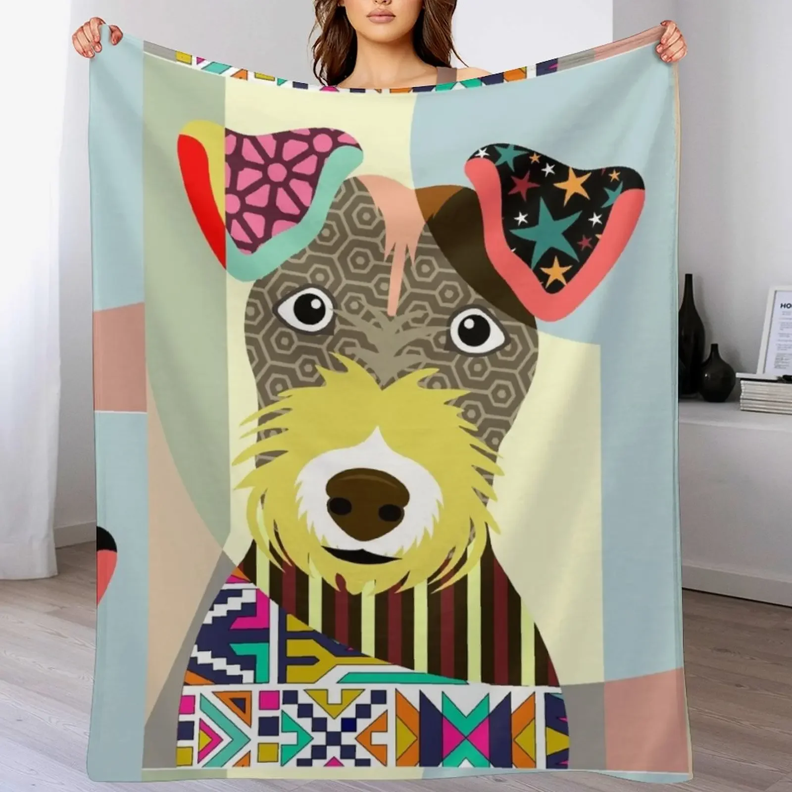 

Lakeland Terrier Throw Blanket anime halloween Furry Cute Plaid Blankets