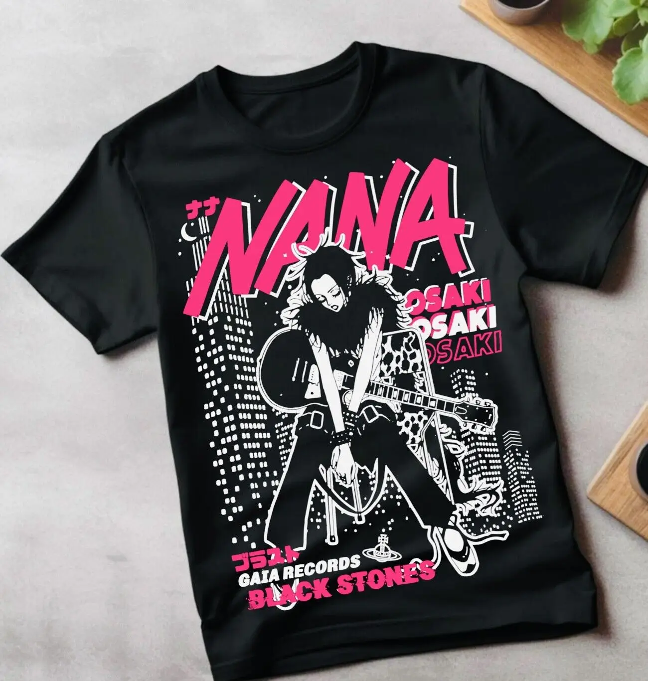 Nana Osaki T-Shirt,Black Stones Manga Anime Girl Kawai Graphic Shirt All Sizes