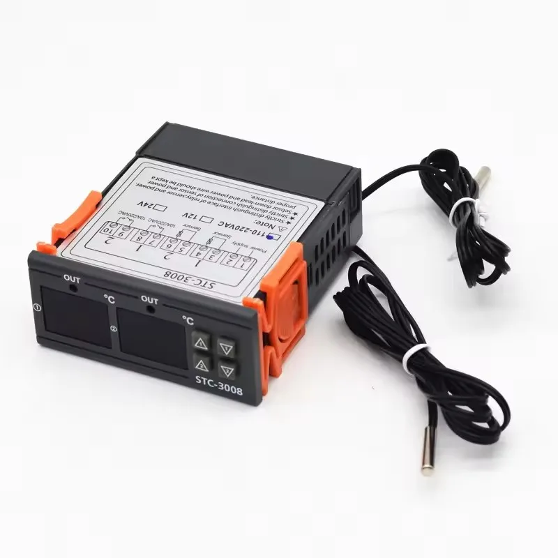 STC-3008 شاشة الكمبيوتر الرقمية ترموستات التحكم المزدوج