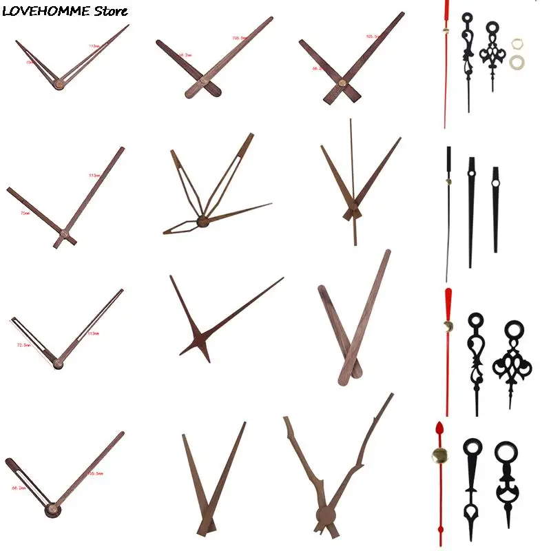 Hot sale 1PC Wooden /Aluminum Pointers DIY Wall Clock Hands 12 inch Clock Needle Quartz Replace Parts