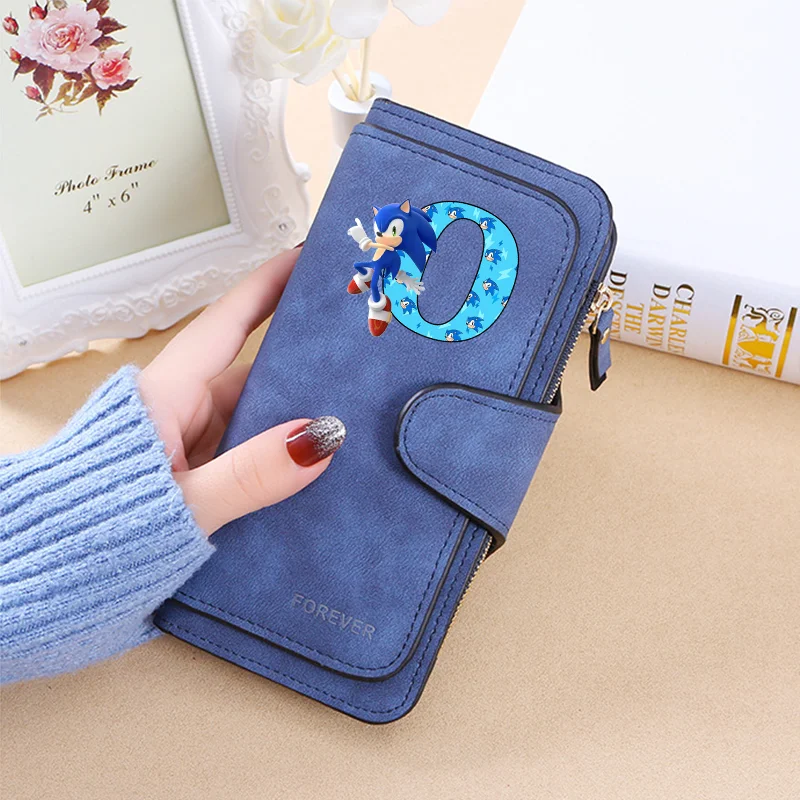 Sonics Card Zipper Clutch Bag Holder Female Long Purse Solid Color Large Capacity PU Leather Women Wallet Fashion Portable Gifts