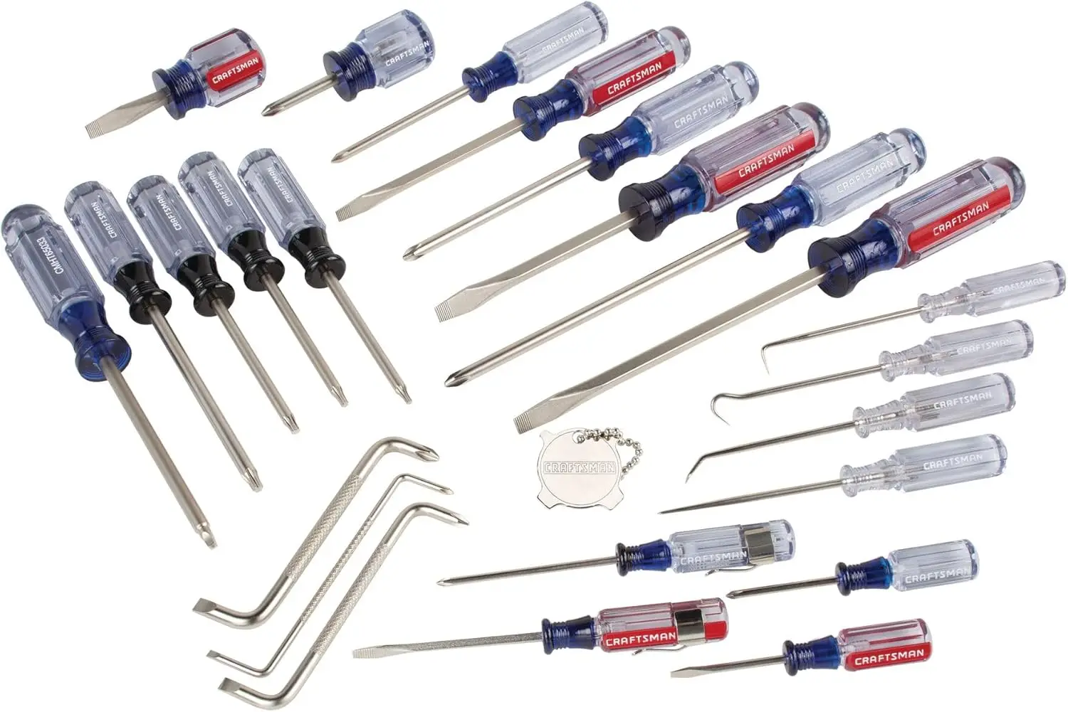 

25-Piece Screwdriver Set with Alloy-Steel Blades, Satin-Nickel Finish, and Comfort Grip for Versatile Use