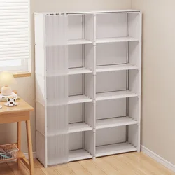 Casier de rangement simple pour chambre à coucher, bibliothèque économique, étagères de sol, dortoir étudiant, bricolage T1