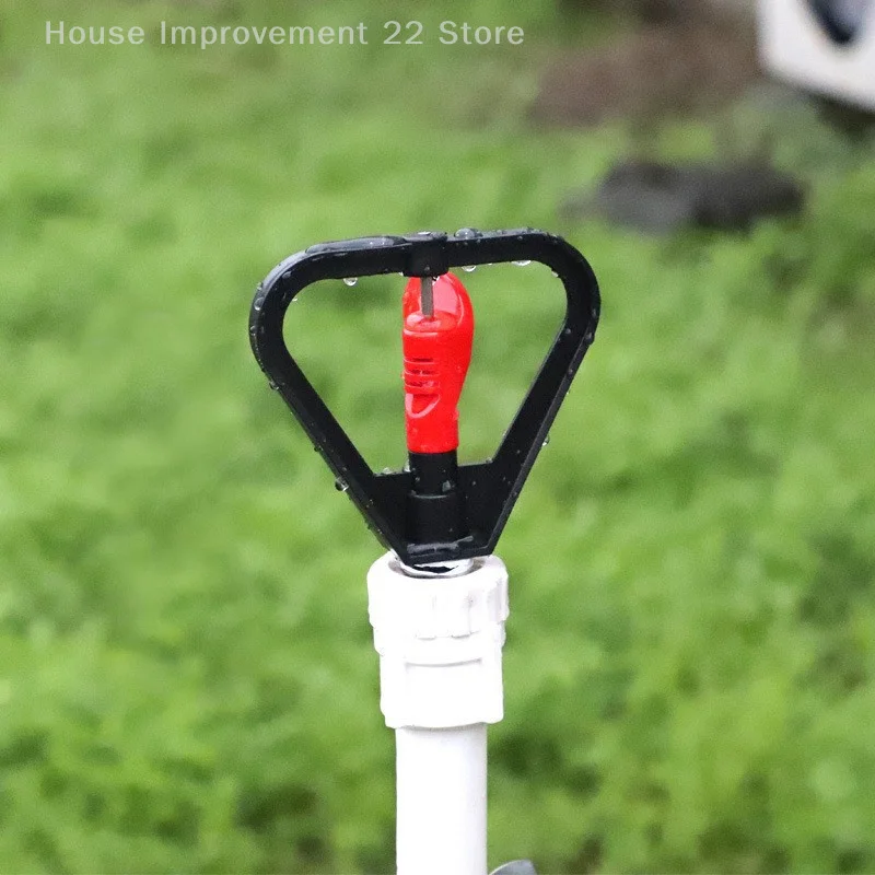 5pcs Garden Water Sprinkler 360 Degrees Automatic Rotation 1/2 Misting Nozzle Plastic Rain Nozzle Irrigation Accessory For Lawn