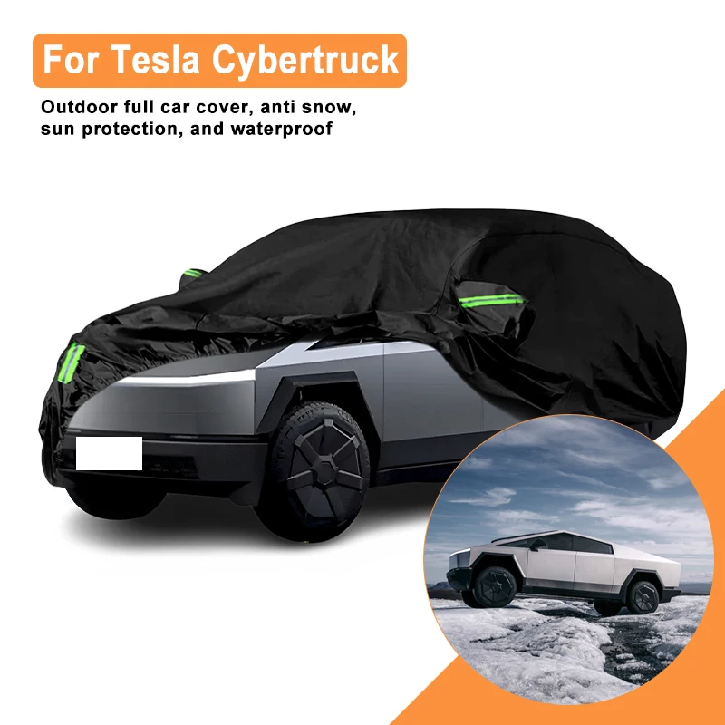 

Full Car Cover for Tesla Cybertruck Outdoor Use - Waterproof Snowproof Sunshade, Winter & Summer Auto Protection Accessories