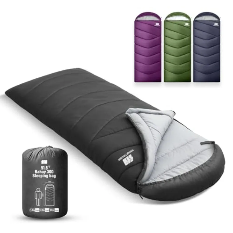 

XXL Winter Sleeping Bags for Adults Cold WeatherCamping Sleeping Bag for with Compression Sack 4 Season Camping Essentials Gear