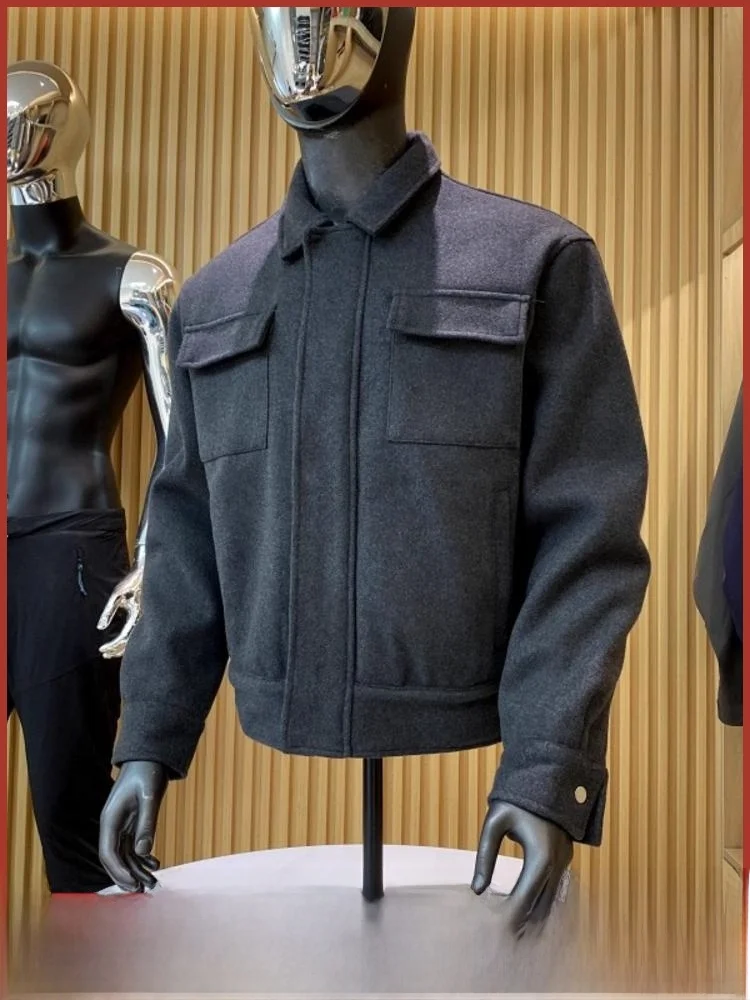 

Мужская теплая хлопковая рабочая одежда с шерстяным воротником American Sle, верхняя одежда, осенне-зимняя модная тенденция