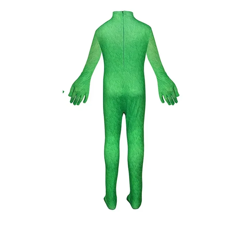 Game Rainbow Cosplay Costume Children Anime Friend Ro blox Green Monster Jumpsuits Boy Girl Kawaii Halloween Birthday Party Suit