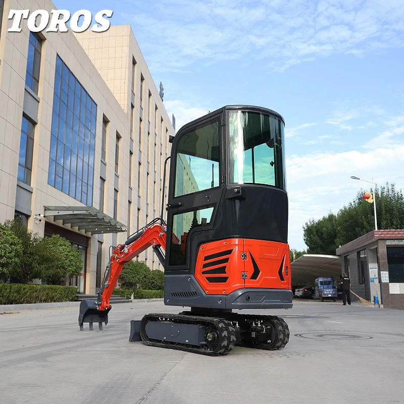 Gratis Ongkir จีนเครื่อง Crawler Digger รถขุดขนาดเล็ก1ตัน Mini Bagger Excavator Mini Excavator 1.2ตัน