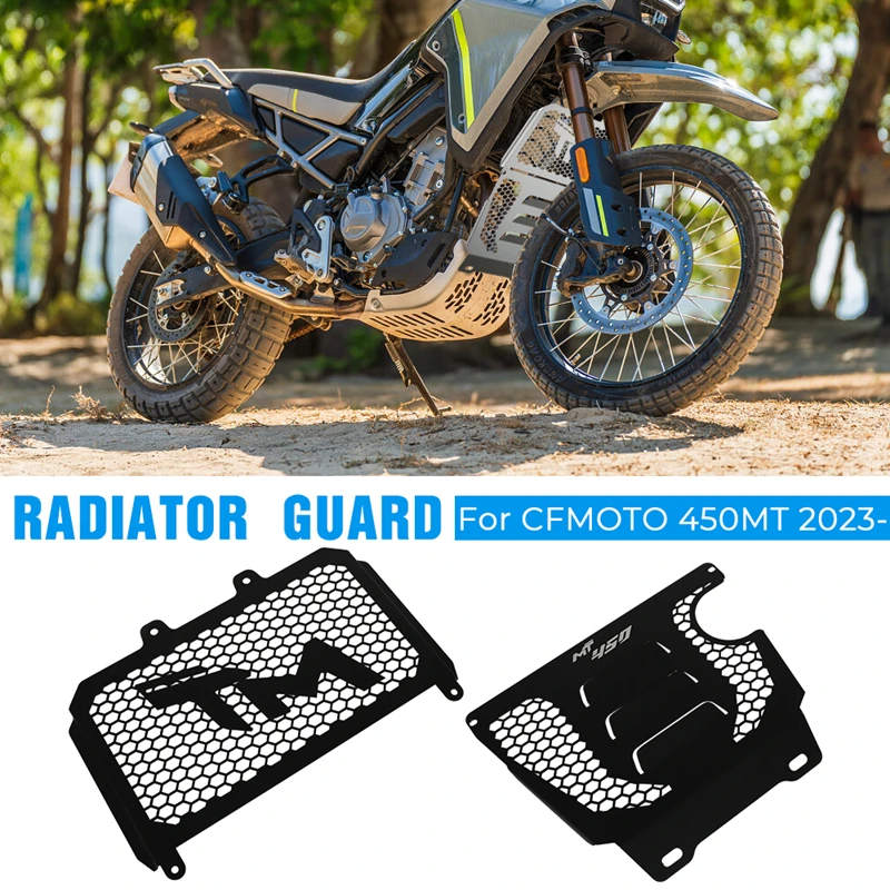 Aluminum Motorcycle Engine Water Tank Radiator Grill Oil Cooler Guard Protection Cover FOR CFMOTO 450MT MT450 450 MT 450 2023-UP