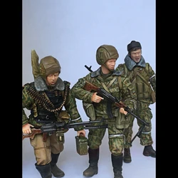 1/35 Resin figure unpainted model Kit, military subject, Russian soldier (3 persons), unassembled and unpainted GK, 1208R