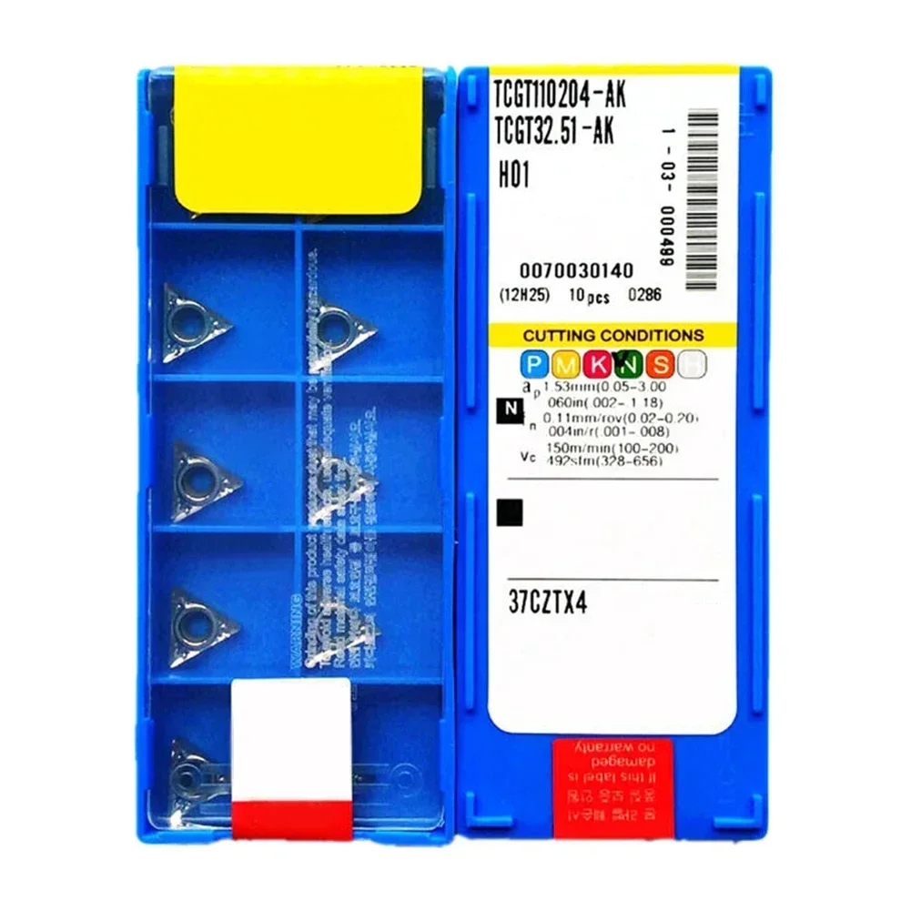 For Aluminum TCGT110204-AK H01 TCGT21.51 Carbide Inserts Cutter Blade TCMT1102 Accessories Replacement