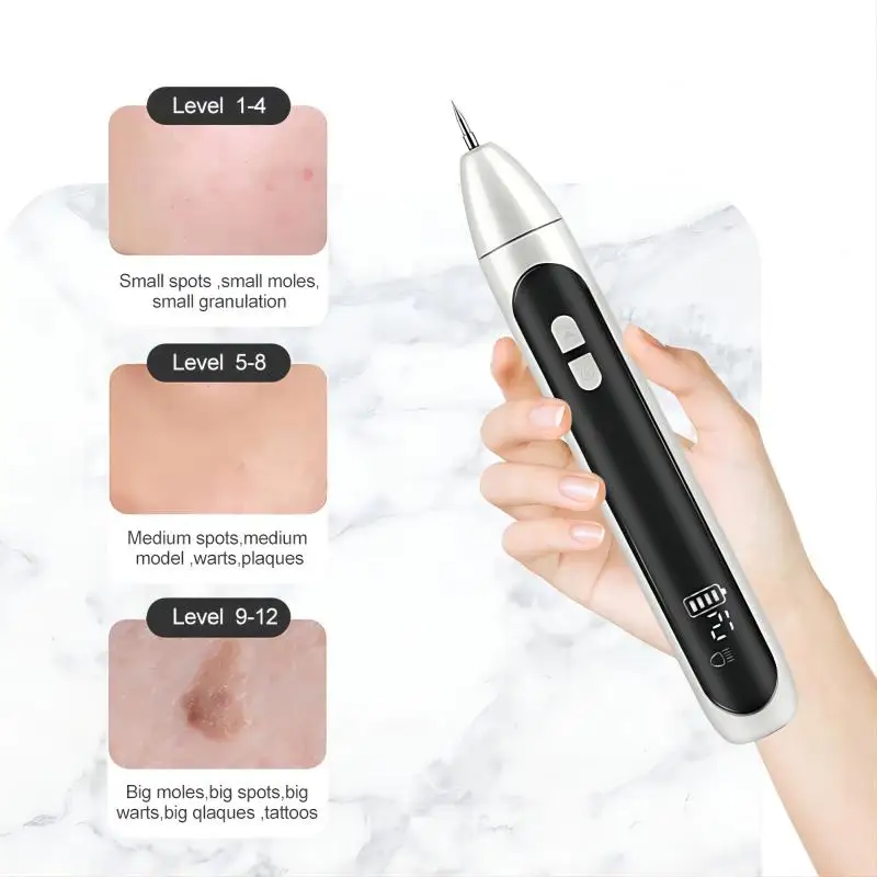 12-stufiger Laser Plasma Pen Gesicht Haut Tag Dark Spot Remover Maulwurf Tattoo Gesichts Sommersprossen Warze Entfernung Maschine Schönheit Pflege