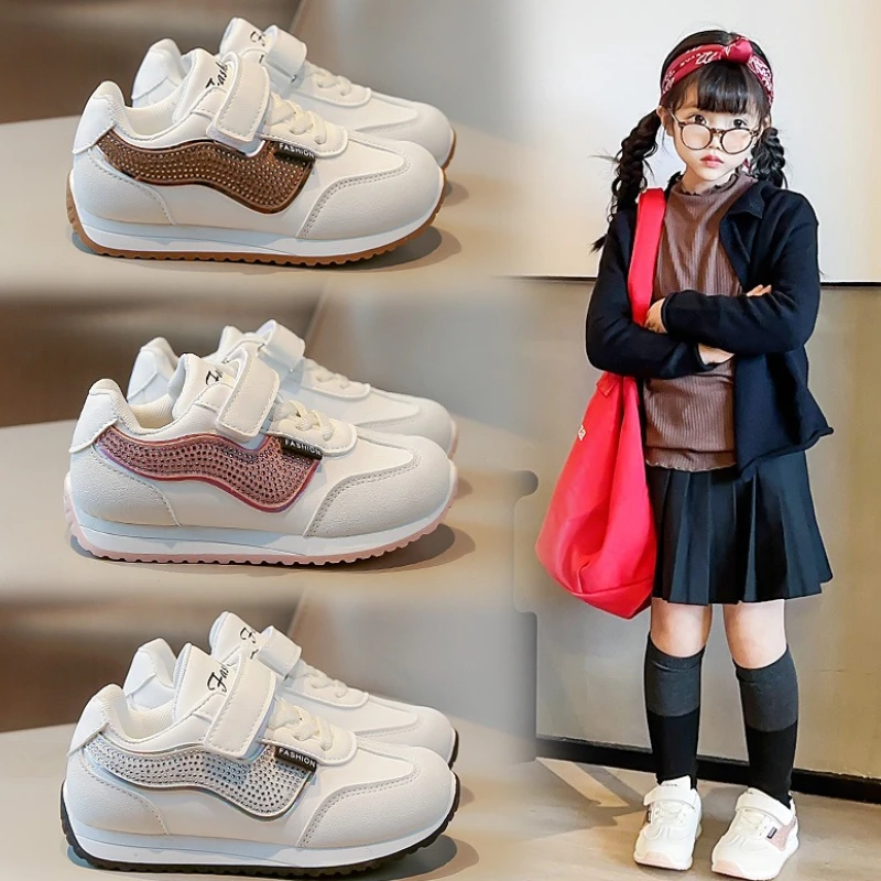

Fashion Child Casual Boardshoe Spring2026simple Child Soft Soled Shoe Retro Girl Anti Slip Sports Versatile Walking Shoe Student