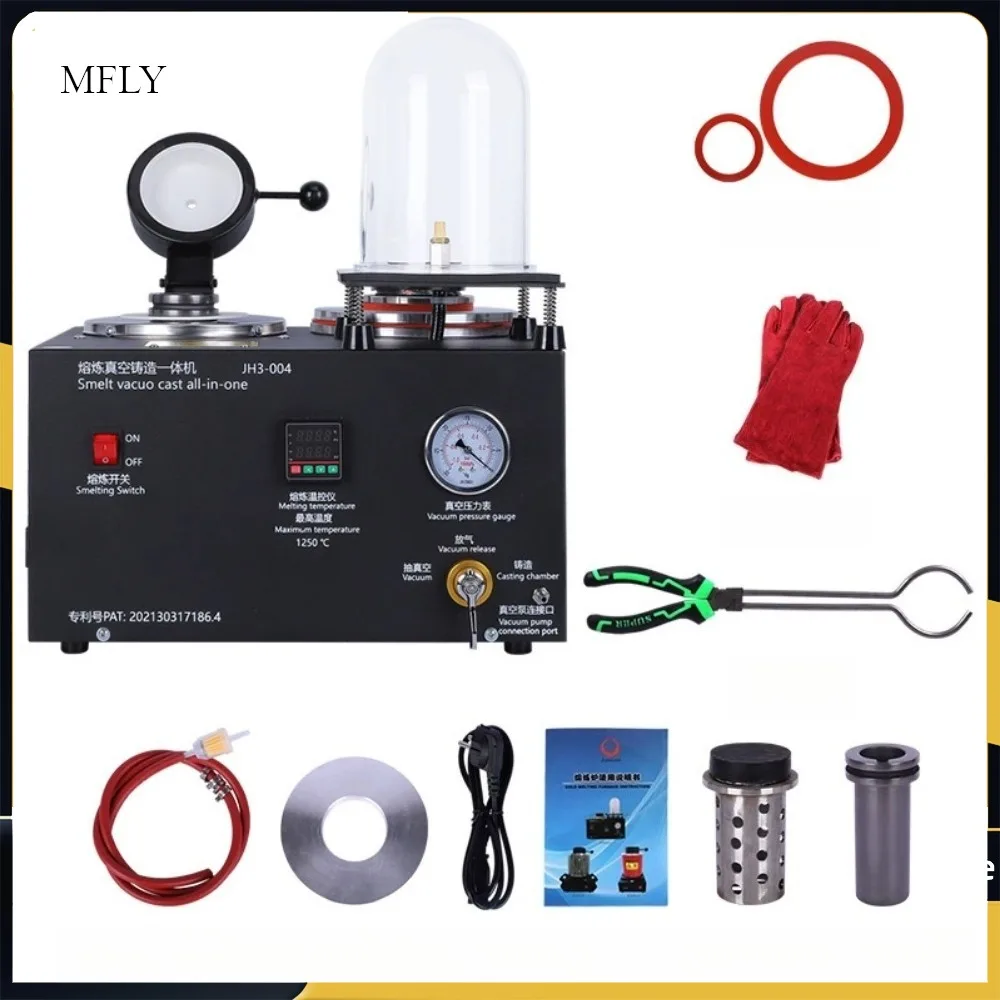 Jewelry Casting Machine Vacuum and Melting Equipment Refining Precious Metal Jewelry Casting Tool 3kg 220V/110V 1750W