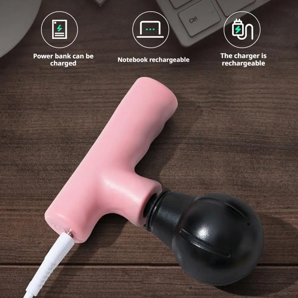 جديد مريح فآسيا صغير بندقية USB شحن العضلات الاسترخاء عالية التردد الاهتزاز اللياقة البدنية مدلك