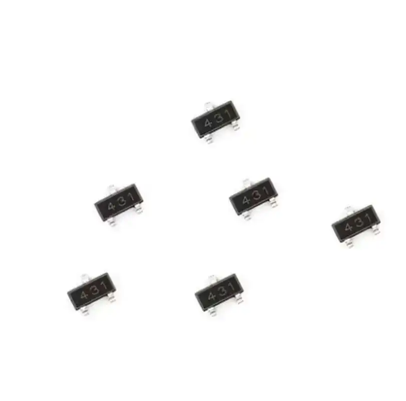 1000 buah/lot TL431A TL431 SMD Transistor tabung Regulator In-line Silkscreen 431 SOT-23