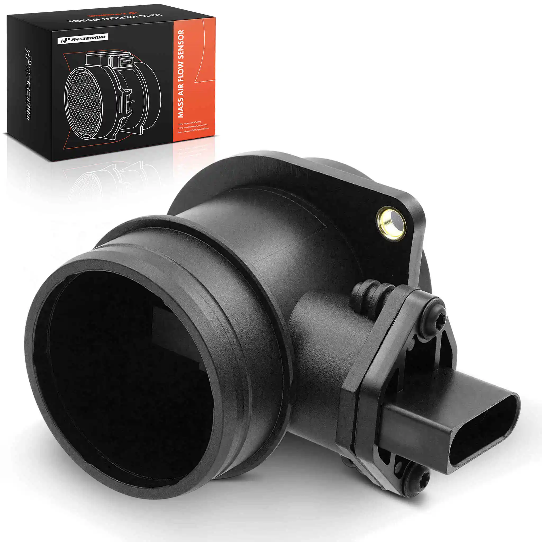 A-Premium Mass Air Flow Sensor (MAF) with Housing for Volkswagen Jetta 1999-2001 2005 Golf 1999-2002 Beetle 1998-2001