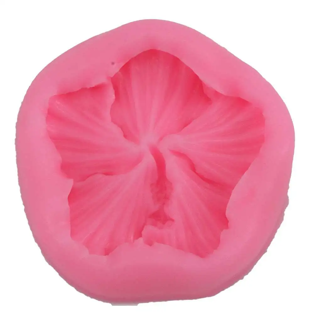 Baking Resin Casting Cake Topper Decor Fondant Tool Home Sugarcraft Gummy Molds Flower Mold Hibiscus Mould Chocolate Mold