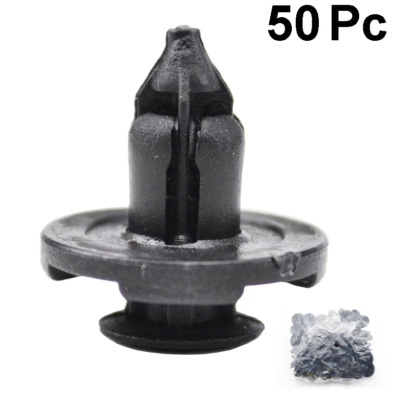 Apktnka 50pcs 8mm For Lexus Subaru Nissan Auto Fasteners Bumper Fender Mud Flap Mudguard Plastic Rivet Fixing Clip Cover Car