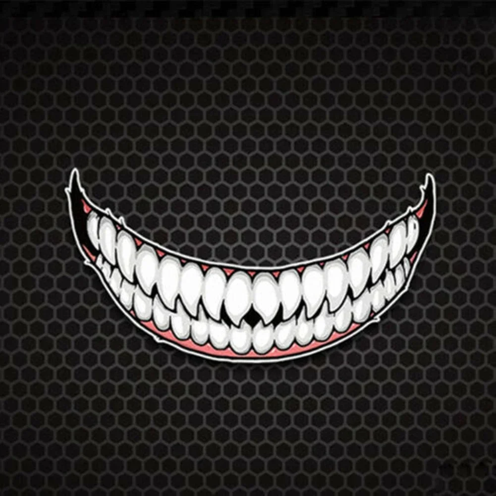 Durable Helmet Rider Sticker Decal Waterproof Replacement Teeth 1pcs/set PVC Accessories Decoration For Motorcycle