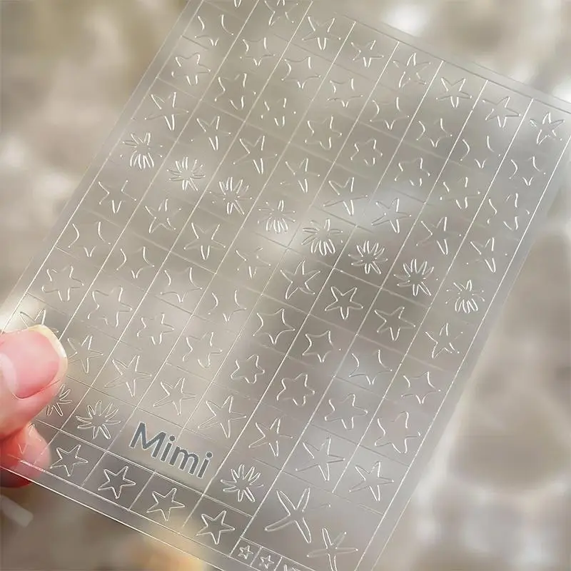 Nail Hollow Out Sticker Starfish Ocean Shell Decals Adhesive Template for Girls DIY Manicure Acrylic Gel Decoration
