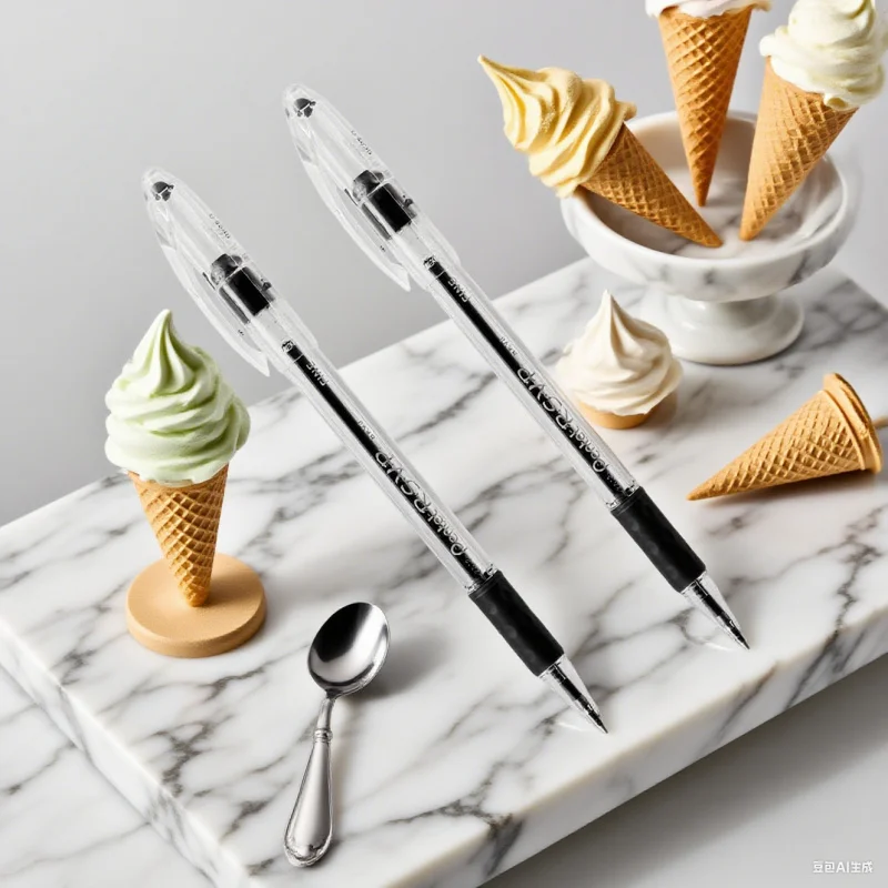 신뢰할 수 있는 0.7mm 볼펜 - 2개의 가는 선 투명 검정색 필기