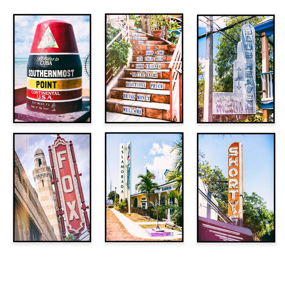 Maui, Hawaii, Strand Theater, Islamorada, Key West, Florida Keys Photography, Staircase Photography, Welcome Sign Travel Poster