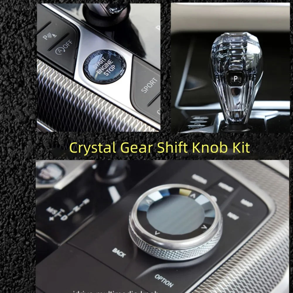 

Crystal Series Gear Shift Knob Three-piece For BMW 3/4/5/6/7 Series F&G Chassis G20 G28 G22 G30 G38 F12 F13 G12 Car Accessories