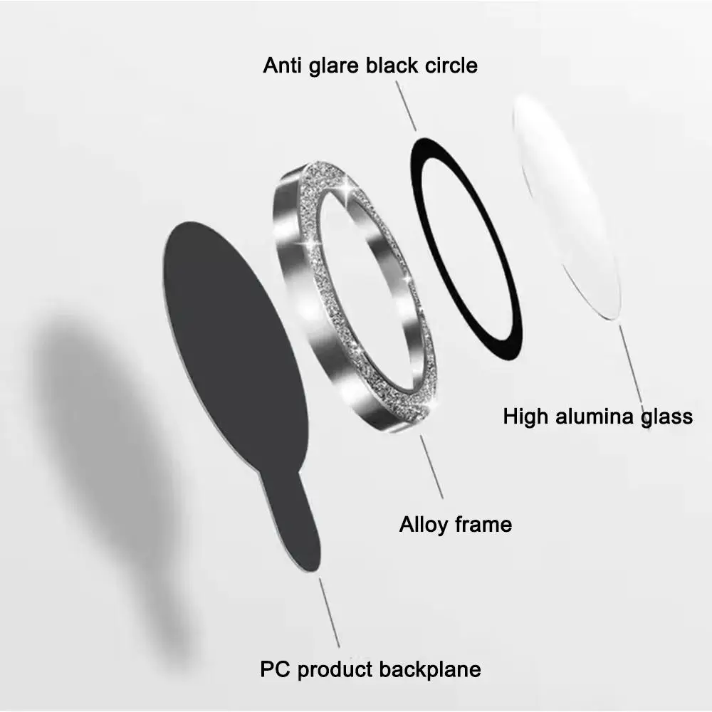 1 Set Phone Lens Film Suitable for Samsung Fold5 Glitter Lens Film Flip 5 Phone Camera Protection Film Fold 4 Lens Film