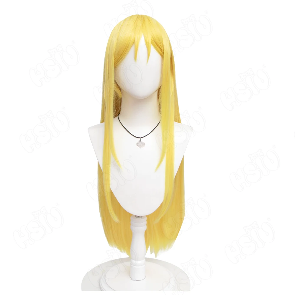 

Kofune Ushio Cosplay Wig Anime Summer Time Rendering Cosplay yellow long hair Shell Necklace