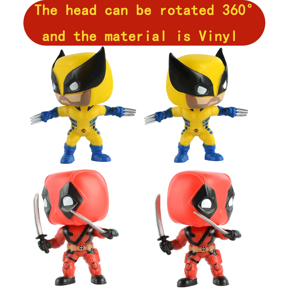 POP Deadpool Action Figure Deadpool 3 Deadpool Wolverine Action Figure Marvel Movie Characters Figure Toy Doll Model Kid Gifts