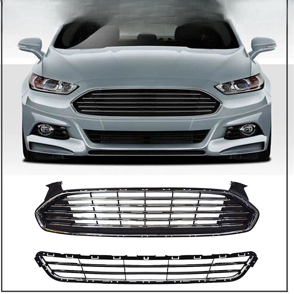 

Upper/Lower Front Radiator Grille Grill Kit For Ford Fusion/Mondeo 2013-2016