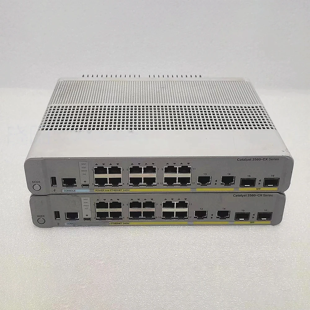 1pcs For Cisco 12-port Gigabit POE powered desktop network switch WS-C3560CX-12PC-S