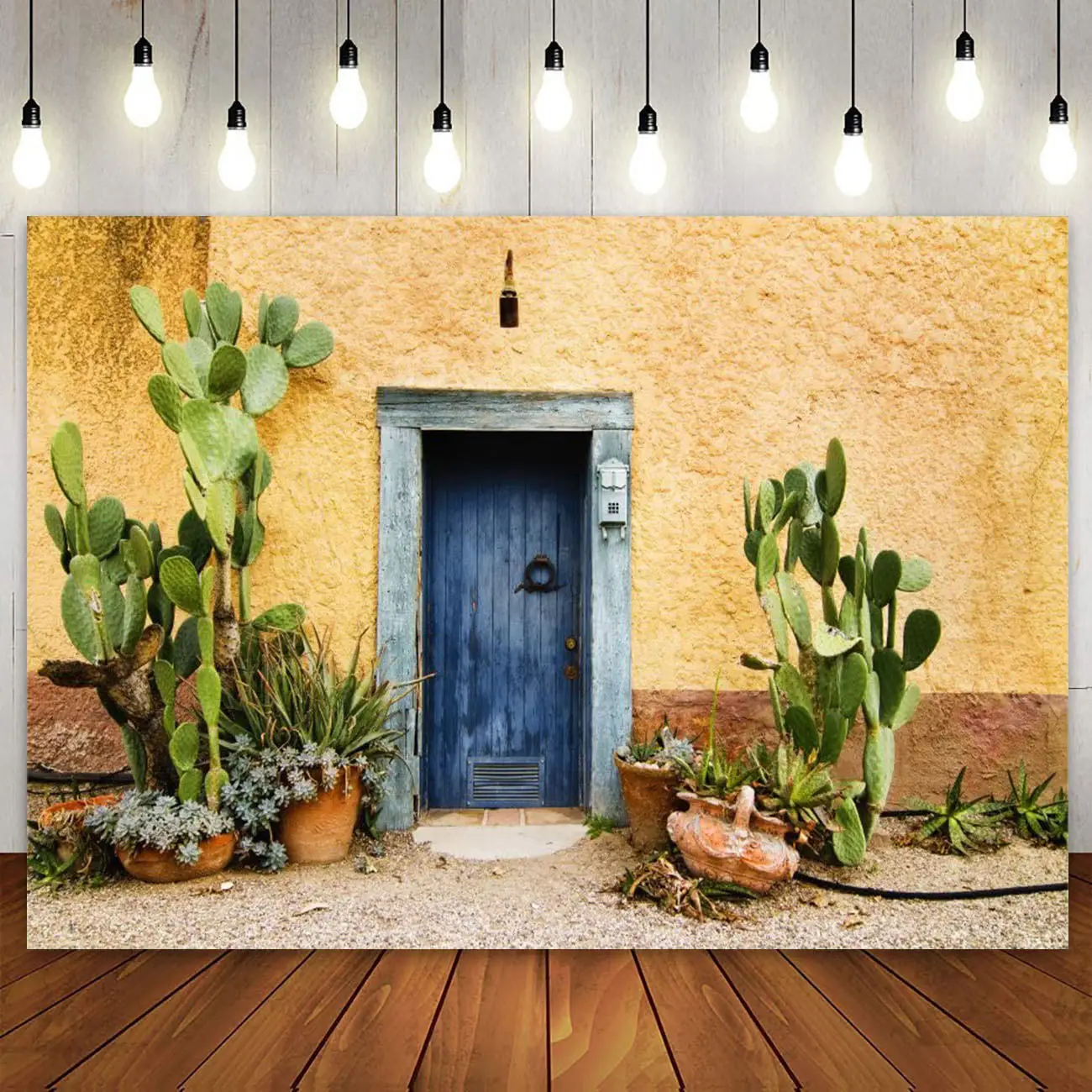 Mexican Western Building Village country Photography Background Mexico Cactus Backdrop Life Desert Plant Cowboy Birthday Party