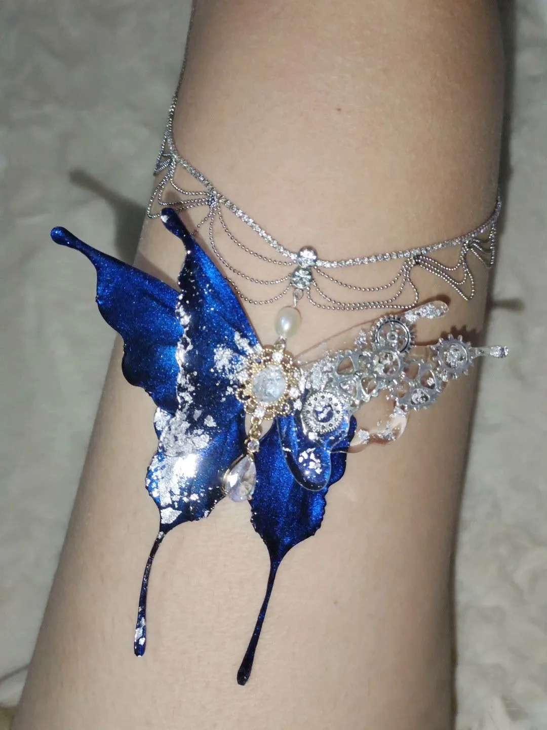 

Handmake flower butterfly bracelet leg chain necklace jewellery women