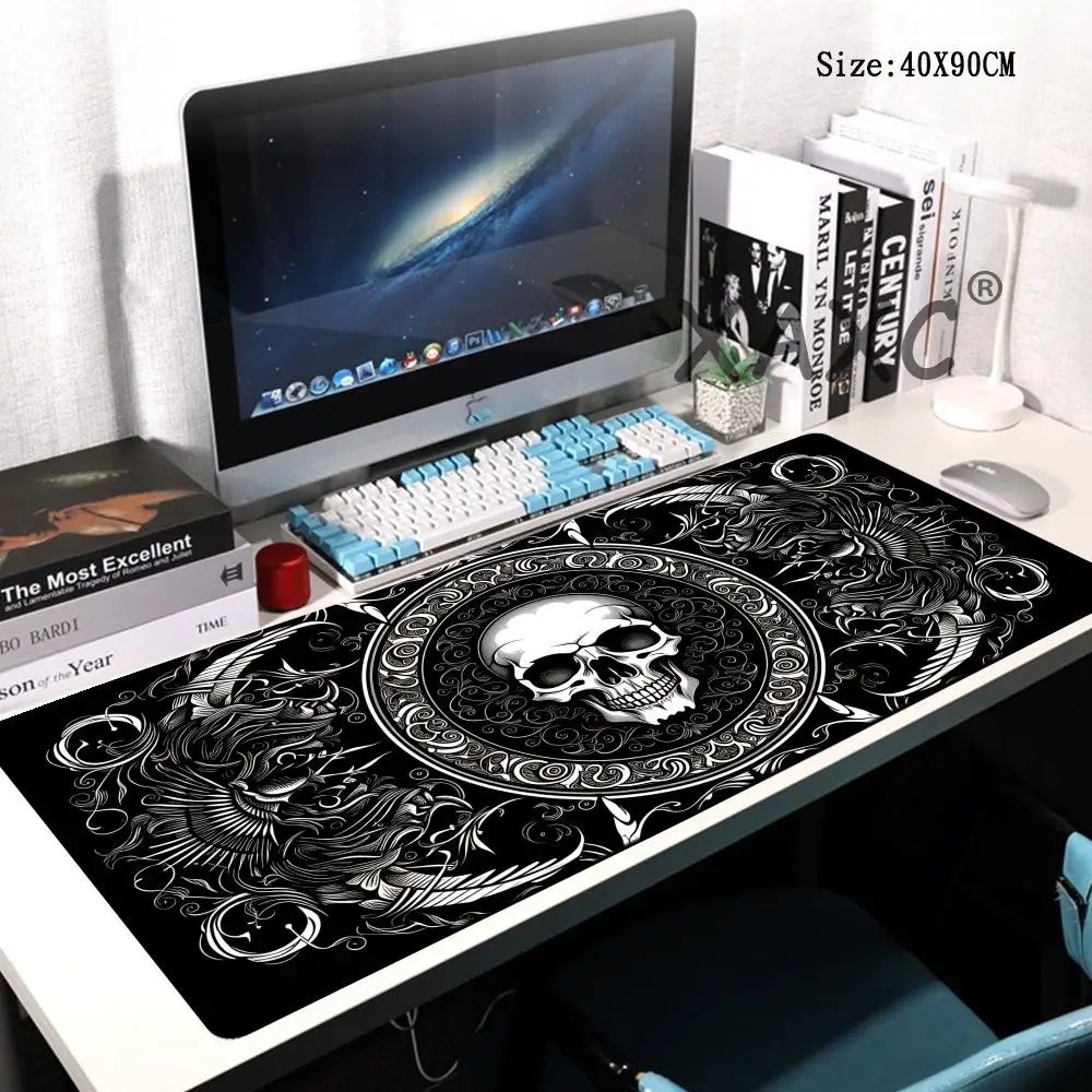 

HYBXAXC Skull Mandala Mouse Pad Computer Accessories Office Game Table Mats Rubber Antislip Gaming Keyboard Mousepads Desk Pads