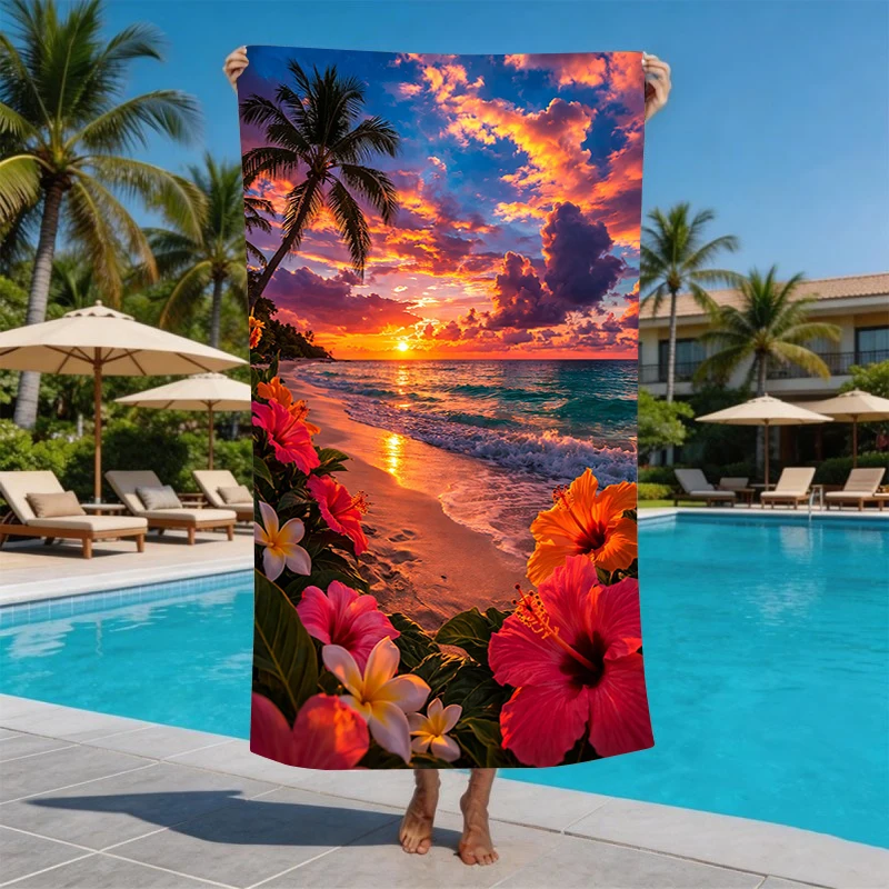 Red White Vertical Stripe Navy Bow Repeat Graphic Print Microfiber Quick Dry Lightweight Pool Spa Travel Beach Bath Towel