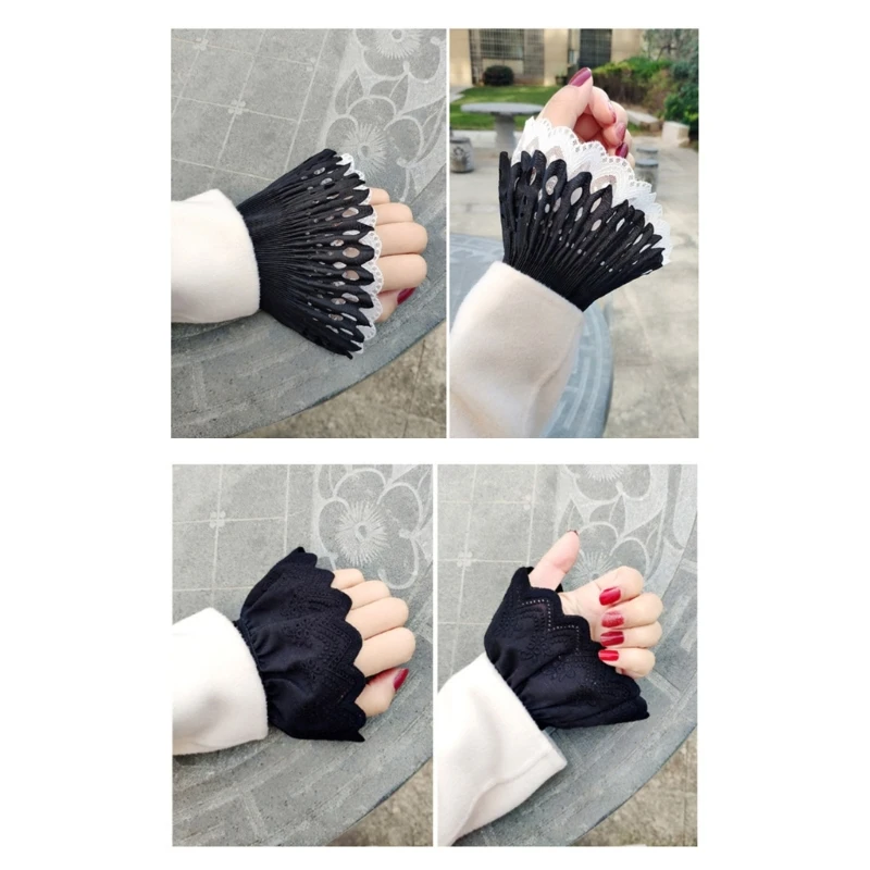 652F False Cuffs False Sleeves Wrist Cuffs Pleated Cuffs Detachable Cuffs