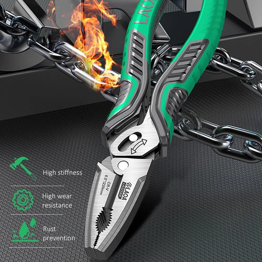 K50  Eccentric Wire Cutters Three Axis Labor-Saving Tool Pliers Electrician's Cr-V Steel 8.5 Inch Plier